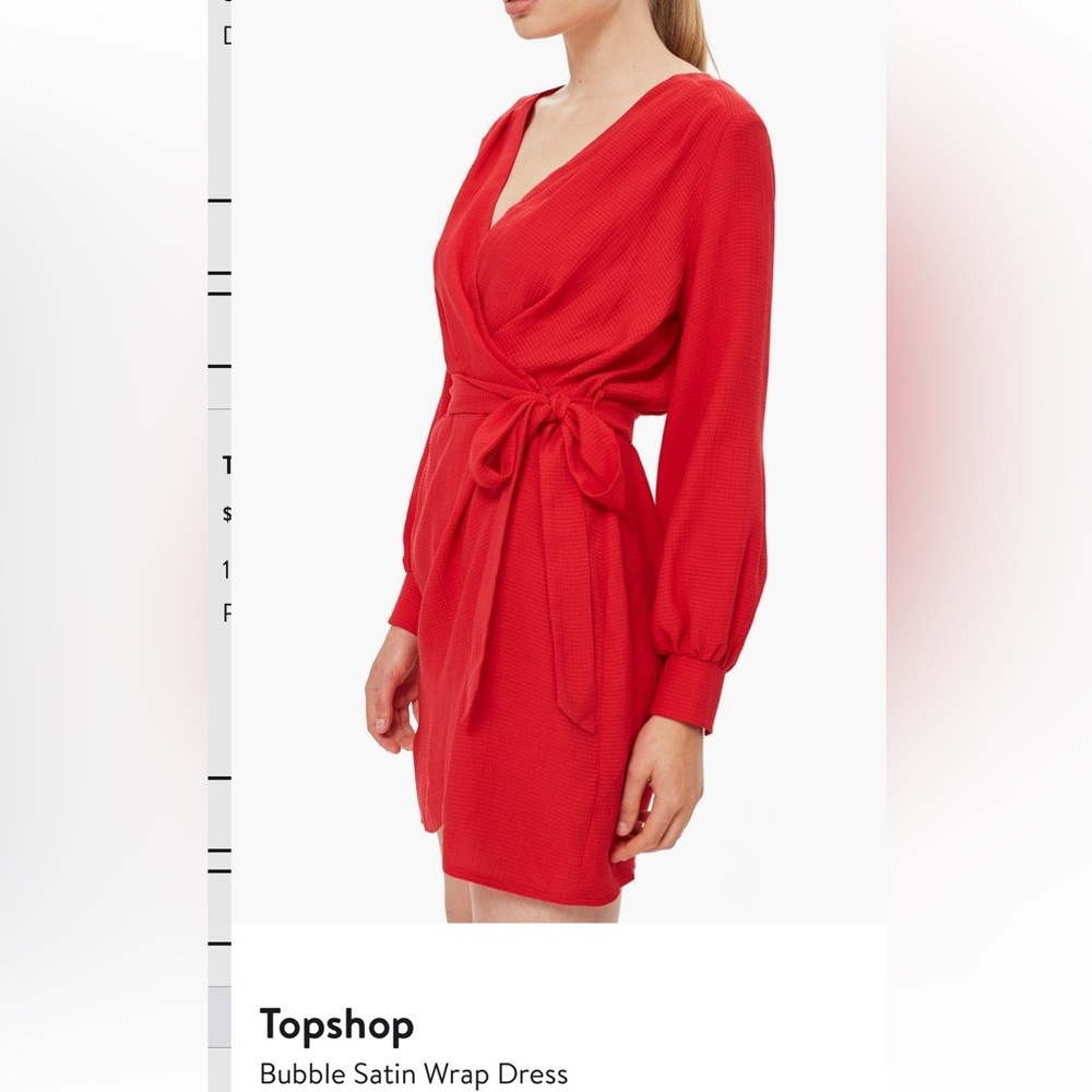 TOPSHOP - Red Dress - Size 12 - Never Worn